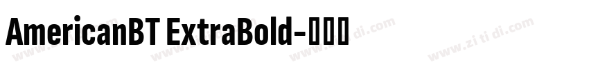 AmericanBT ExtraBold字体转换